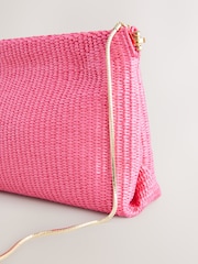 Rosa - Raffia Effect Clutch Bag - Imagen 4 de 5