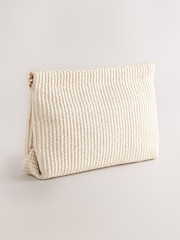 Natural Raffia Effect Clutch Bag - Image 2 of 5