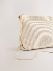 Natural Raffia Effect Clutch Bag - Image 3 of 5