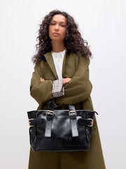Black Buckle Shoulder Bag - Image 1 of 9