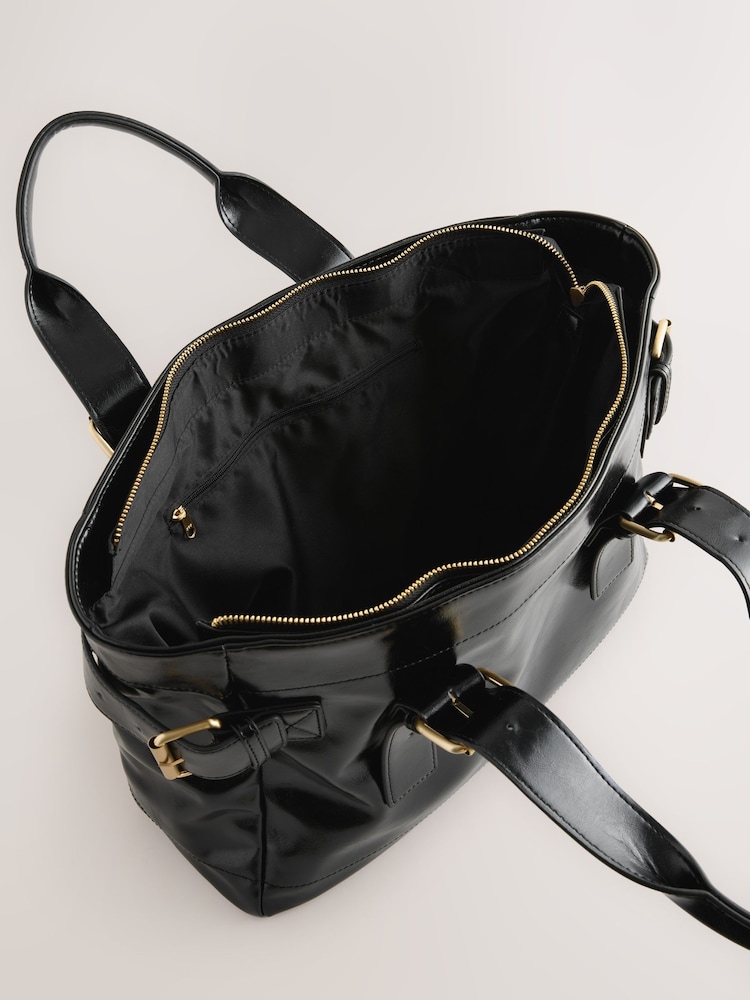 Black Buckle Shoulder Bag - Image 10 of 10