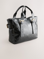 Black Buckle Shoulder Bag - Image 6 of 9
