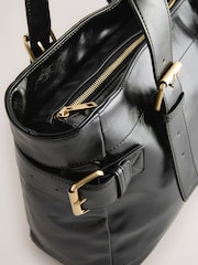 Black Buckle Shoulder Bag - Image 8 of 9