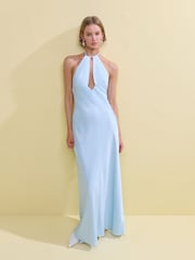 Significant Other Blue Becca Halter Dress - Image 1 of 5