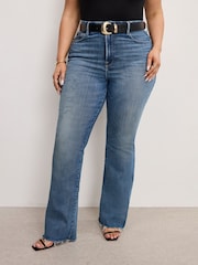 Good American Blue Soft Tech Classic Bootcut 100% Cotton Jeans - Image 10 of 12