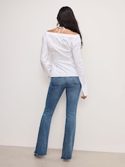 Good American Blue Soft Tech Classic Bootcut 100% Cotton Jeans - Image 12 of 12