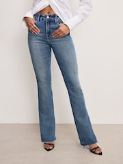 Good American Blue Soft Tech Classic Bootcut 100% Cotton Jeans - Image 6 of 12