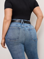 Good American Blue Soft Tech Classic Bootcut 100% Cotton Jeans - Image 7 of 12