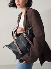 Black Buckle Hand Held Bag - Image 3 of 10