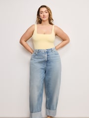 Good American Blue Standard Barrel 100% Cotton Jeans - Image 1 of 11