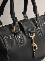 Black N. Premium Leather Buckle Hand Held Bag - Image 6 of 7