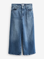 Good American 100% Cotton Waist Palazzo Crop Jeans - Image 8 of 8