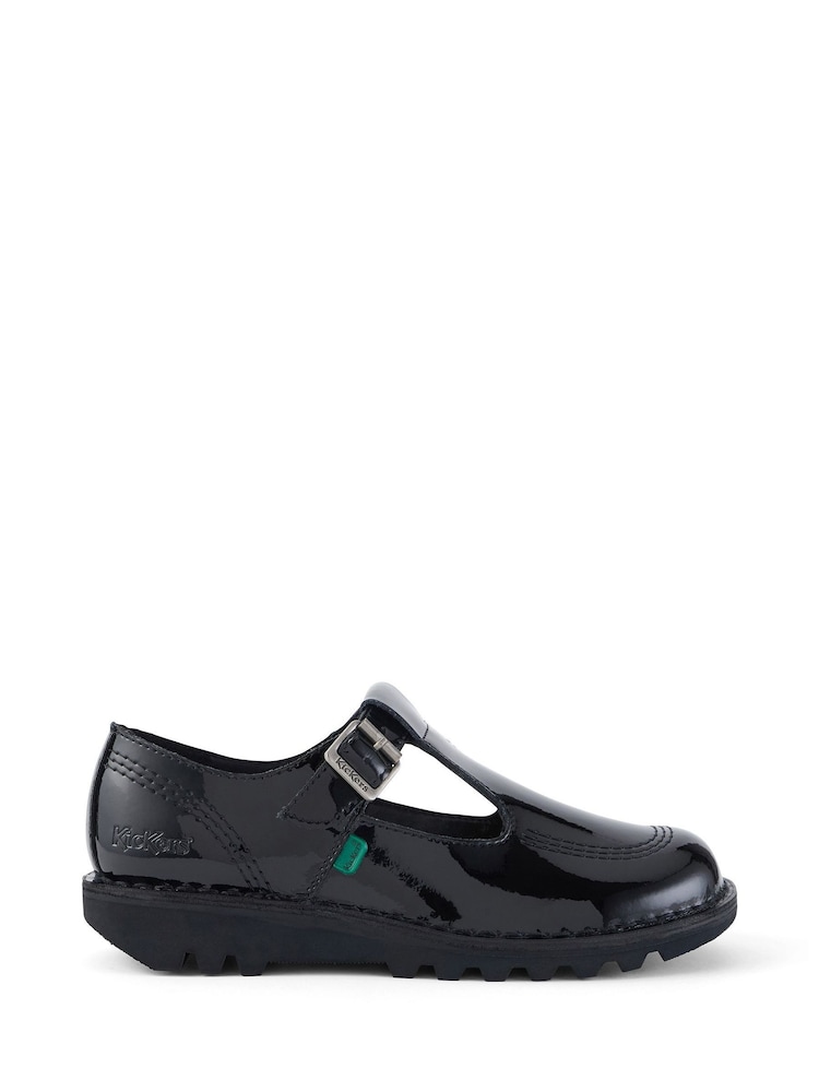 Kickers Black T Bar Patent Shoes - Image 1 of 6