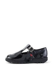 Kickers Black T Bar Patent Shoes - Image 2 of 6
