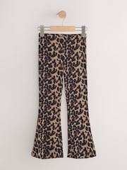 Animal Print Textured Flared Leggings (3-16yrs) - Image 5 of 8