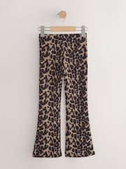 Animal Print Textured Flared Leggings (3-16yrs) - Image 6 of 8