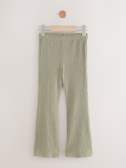 Khaki Green Textured Flared Leggings (3-16yrs) - Image 5 of 8