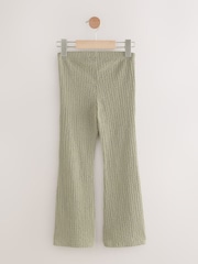 Khaki Green Textured Flared Leggings (3-16yrs) - Image 6 of 8
