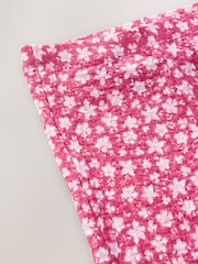 Pink/Red Floral Textured Flared Leggings (3-16yrs) - Image 8 of 9