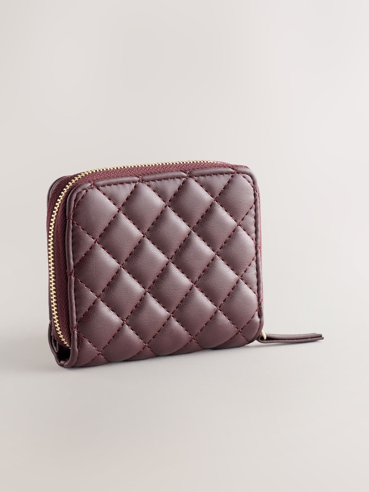 Berry Red Midi Quilted Purse - Image 2 of 5