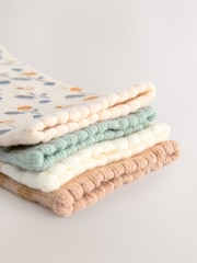 Neutral and Green Cotton Rich Ankle Socks 4 Pack - Image 3 of 3
