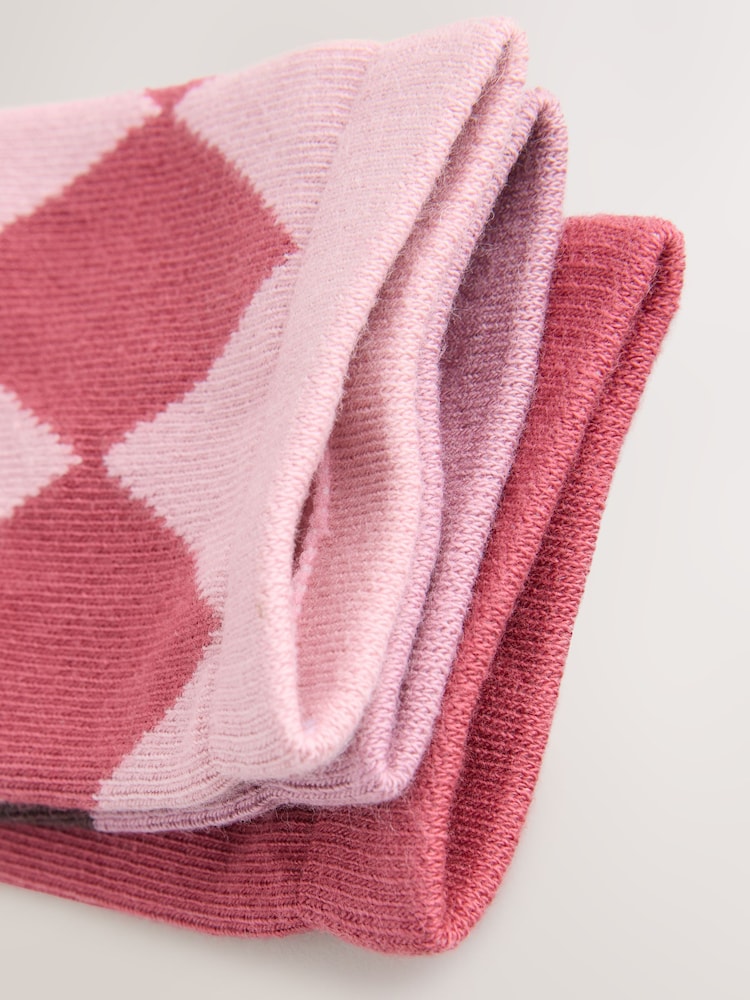 Rosa y rojo - Pack de 3 pares de calcetines tobilleros con alto contenido de algodón - Imagen 6 de 6 Rosa y rojo - Pack de 3 pares de calcetines tobilleros con alto contenido de algodón - Imagen 6 de 6