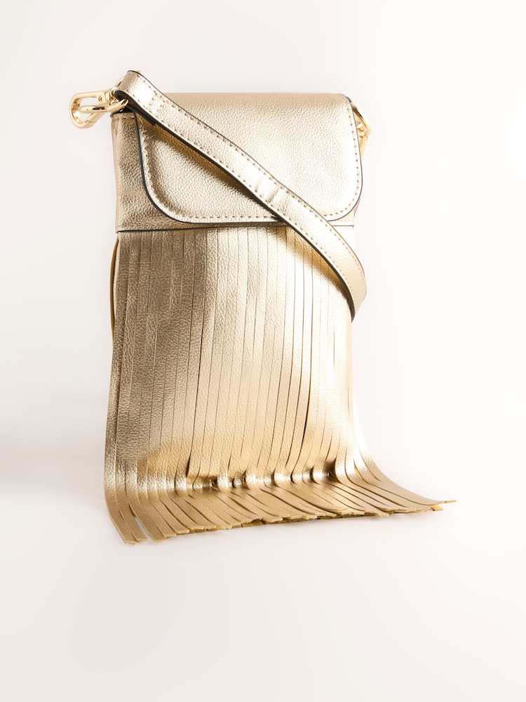 Metallic Fringe Phone Bag - Image 1 of 5