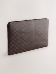 Brown Monogram Zip Around Laptop Case - Image 2 of 5