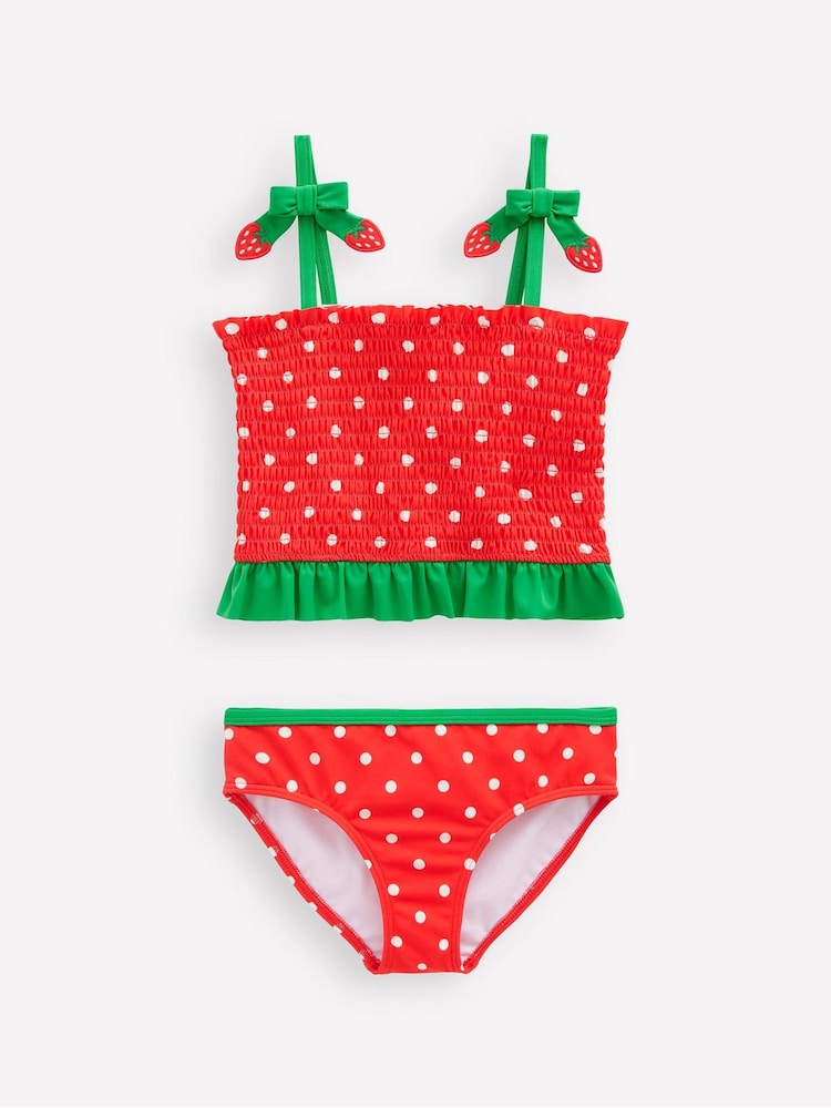 Boden Red Smocked Tankini Set - Image 1 of 3