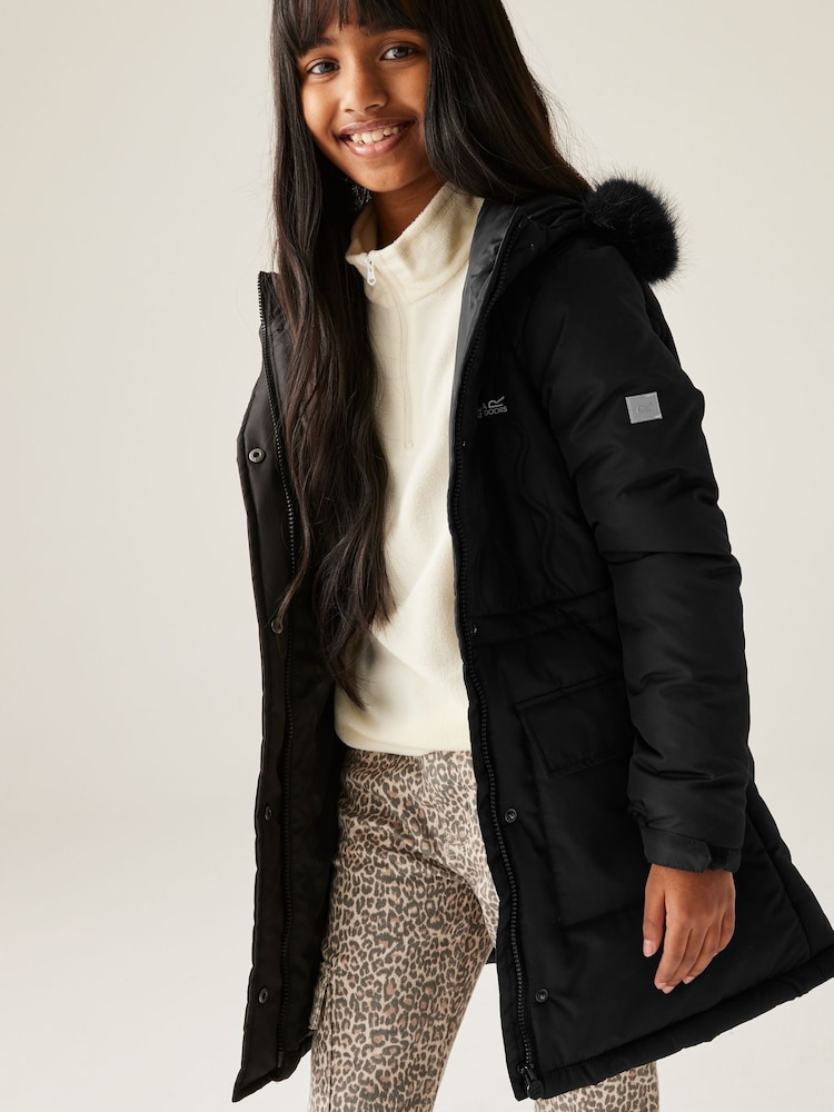 Regatta Black Fabrizia II Heavyweight Water Replellent Jacket - Image 1 of 8 Regatta Black Fabrizia II Heavyweight Water Replellent Jacket - Image 1 of 8