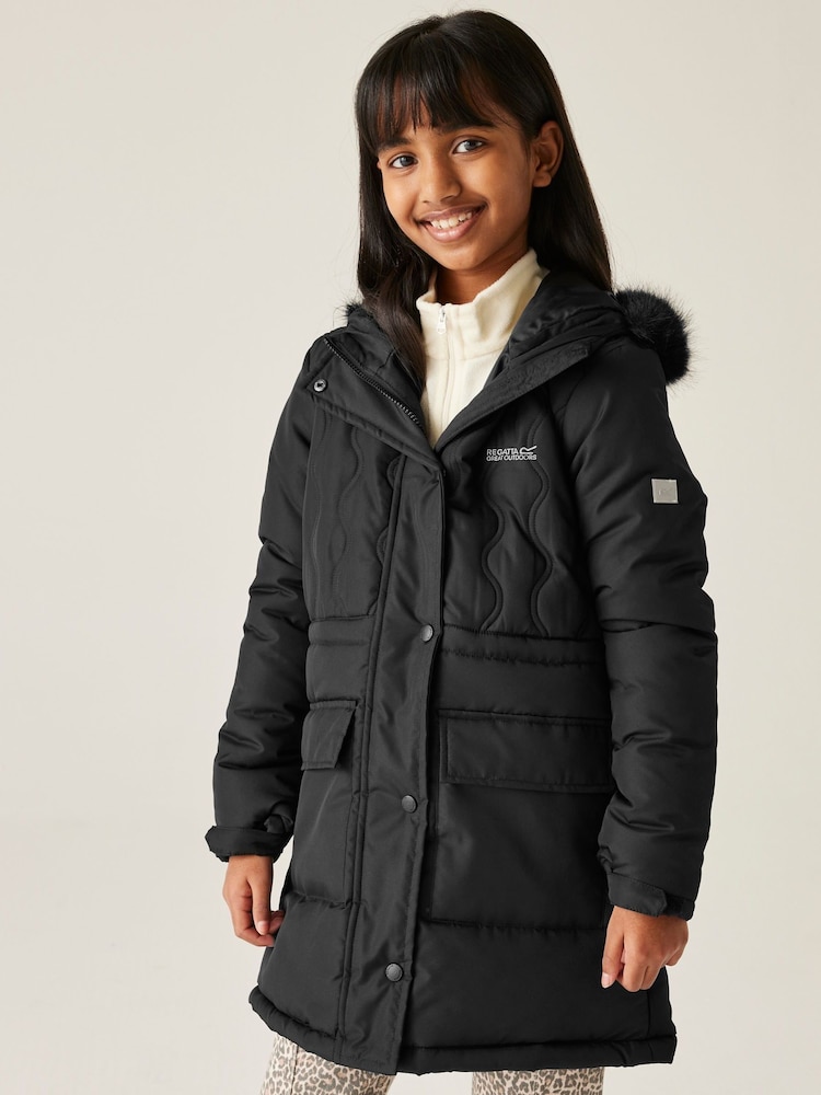Regatta Black Fabrizia II Heavyweight Water Replellent Jacket - Image 2 of 8 Regatta Black Fabrizia II Heavyweight Water Replellent Jacket - Image 2 of 8