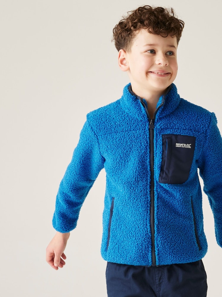 Regatta Blue Junior Frankie Warm Full Zip Fleece - Image 1 of 9 Regatta Blue Junior Frankie Warm Full Zip Fleece - Image 1 of 9