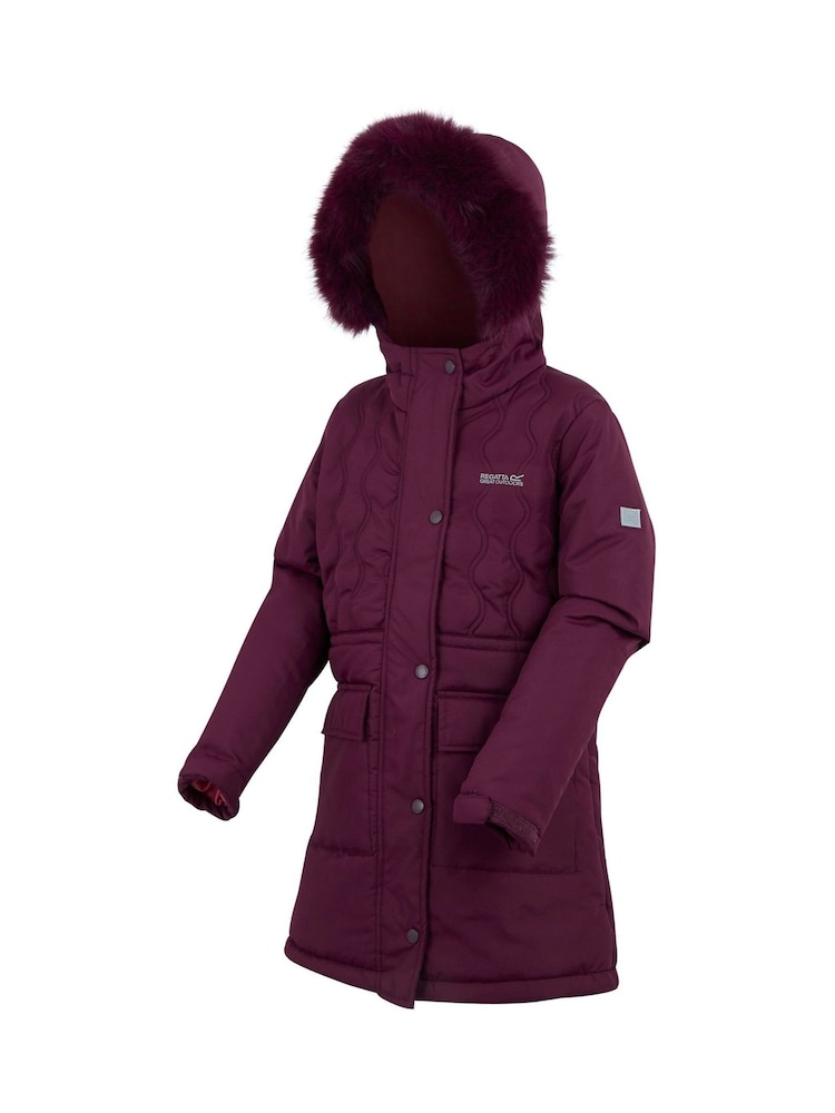Regatta Purple Fabrizia II Heavyweight Water Replellent Coat - Image 9 of 9