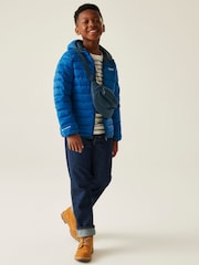 Regatta Blue Junior Hooded Marizion Midweight Water Repellent Jacket - Image 3 of 6