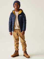 Regatta Blue Junior Hooded Marizion Midweight Water Repellent Jacket - Image 3 of 6