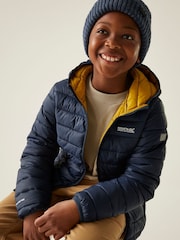 Regatta Blue Junior Hooded Marizion Midweight Water Repellent Jacket - Image 6 of 6