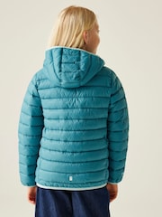 Regatta Blue Junior Hooded Marizion Midweight Water Repellent Jacket - Image 2 of 6