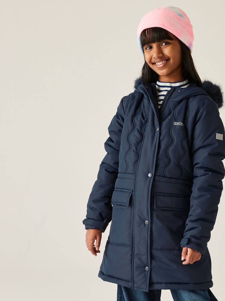 Regatta Blue Fabrizia II Heavyweight Water Replellent Coat - Image 1 of 9