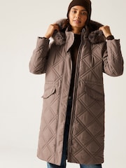 Regatta Brown Freyla Heavyweight Water Repellent Coats - Image 3 of 9