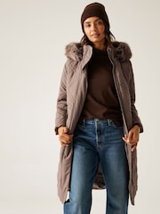 Regatta Brown Freyla Heavyweight Water Repellent Coats - Image 4 of 9