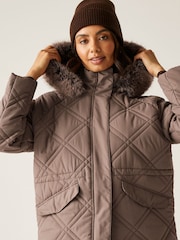 Regatta Brown Freyla Heavyweight Water Repellent Coats - Image 5 of 9