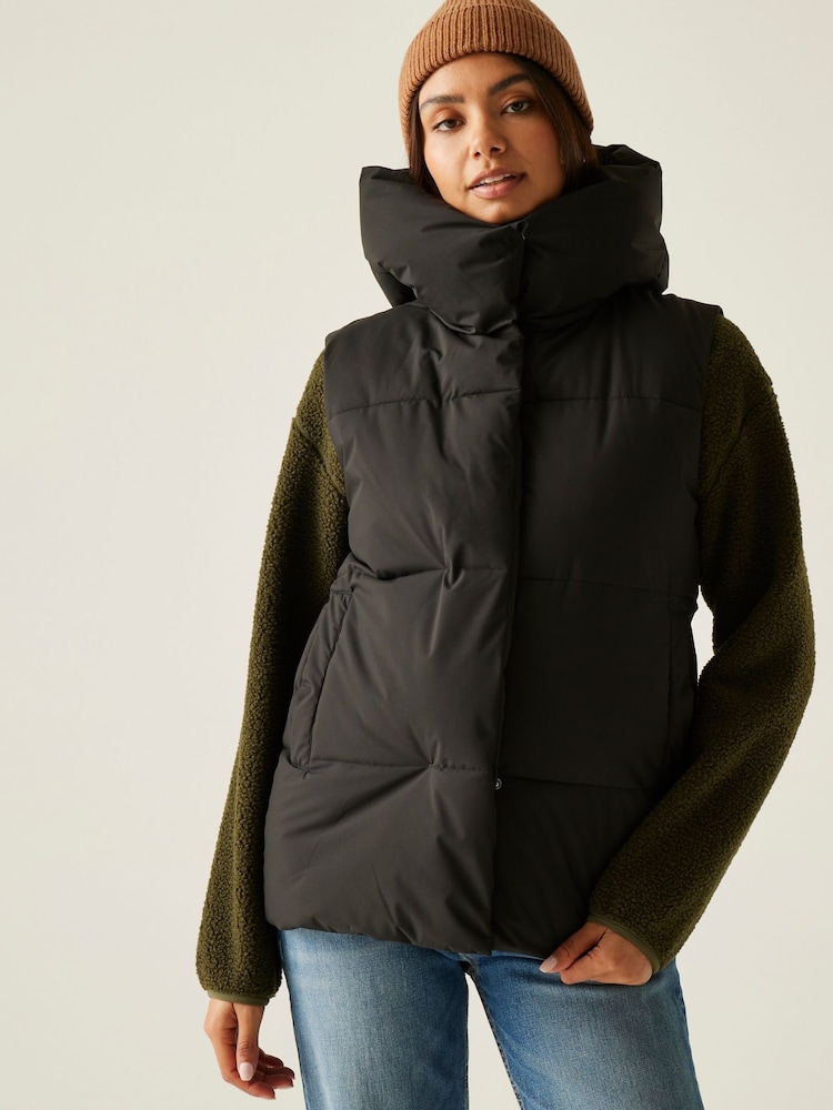 Regatta Black Kelse Heavyweight Water Repellent Bodywarmer Coat - Image 2 of 9 Regatta Black Kelse Heavyweight Water Repellent Bodywarmer Coat - Image 2 of 9
