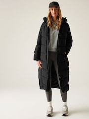 Regatta Black Eloria Heavyweight Water Repellent Stretch Coat - Image 1 of 9