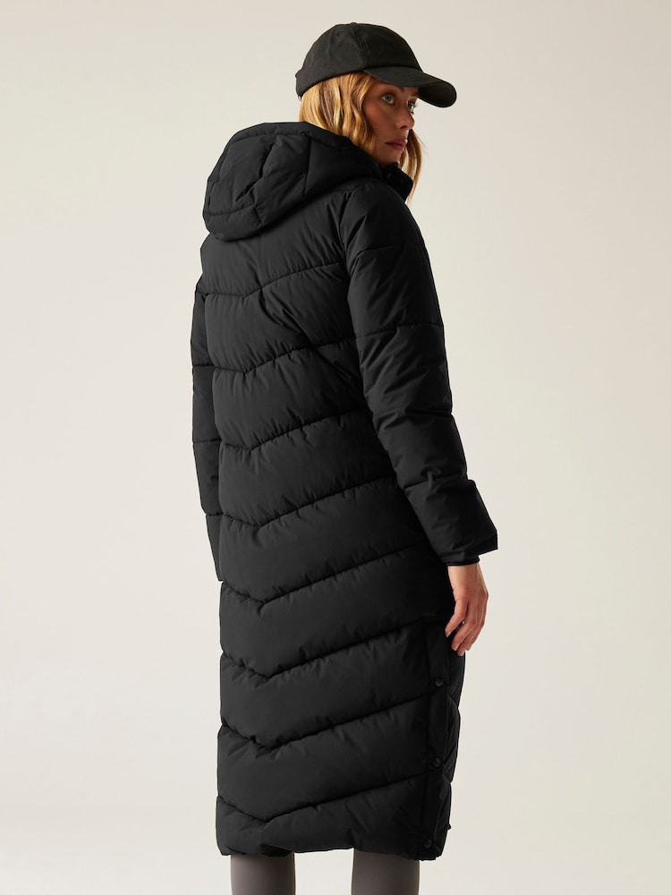 Regatta Black Eloria Heavyweight Water Repellent Stretch Coat - Image 2 of 9