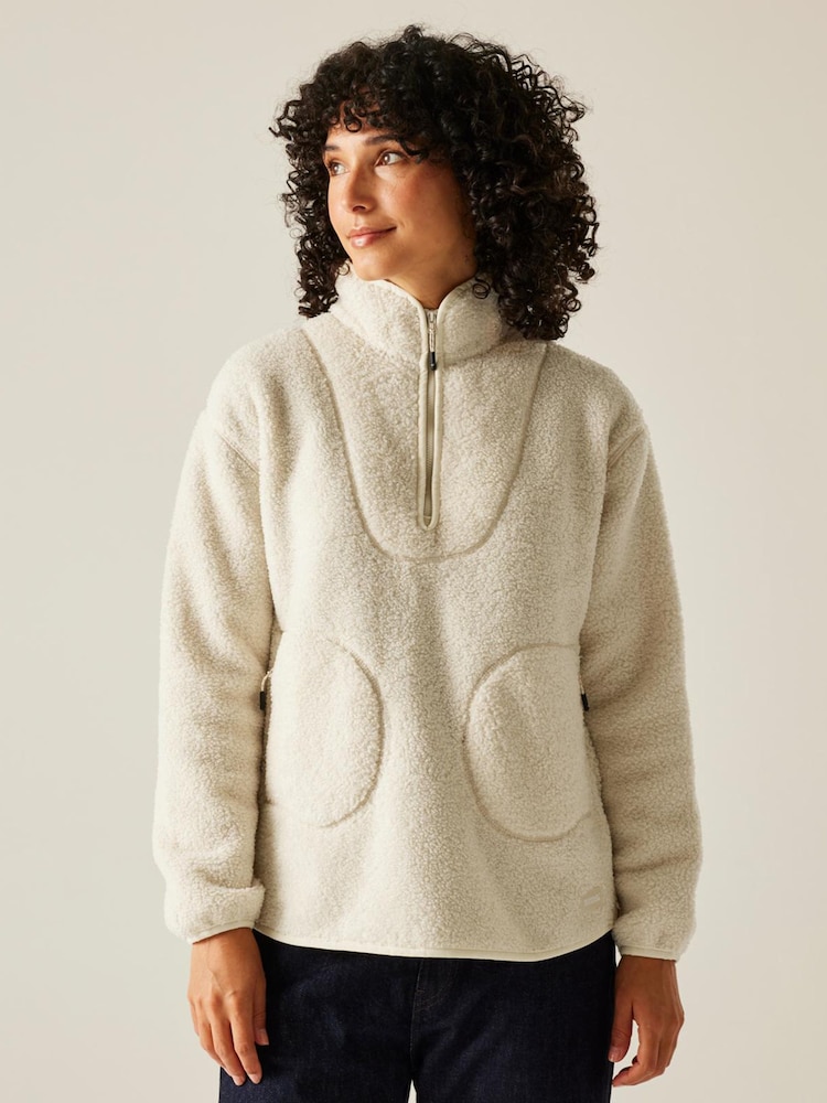 Regatta Cream Frankie Borg Half Zip Fleece - Image 1 of 5