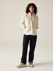 Regatta Cream Frankie Borg Half Zip Fleece - Image 3 of 5