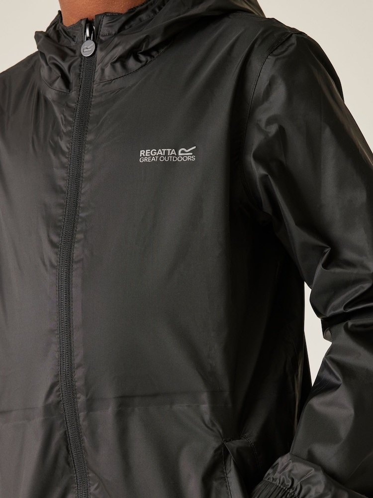 Trespass Veste Imperméable Qikpac Garçon Juniors Noire