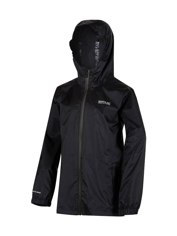 Regatta Black Kids Isolite 10000 Watrerproof and Breathable Pack It Jacket - Image 9 of 9