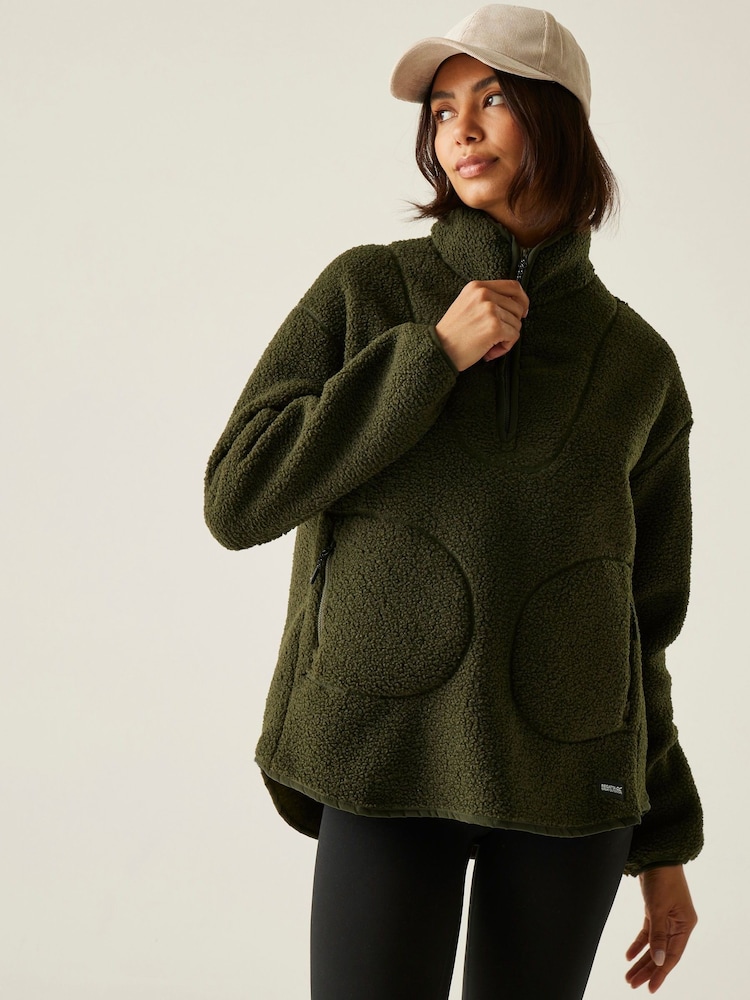 Regatta Green Frankie Borg Half Zip Fleece - Image 1 of 8