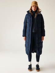 Regatta Blue Eloria Heavyweight Water Repellent Stretch Coat - Image 1 of 9